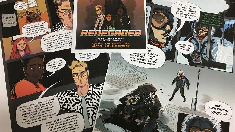 Images from climate change comic The Renegades