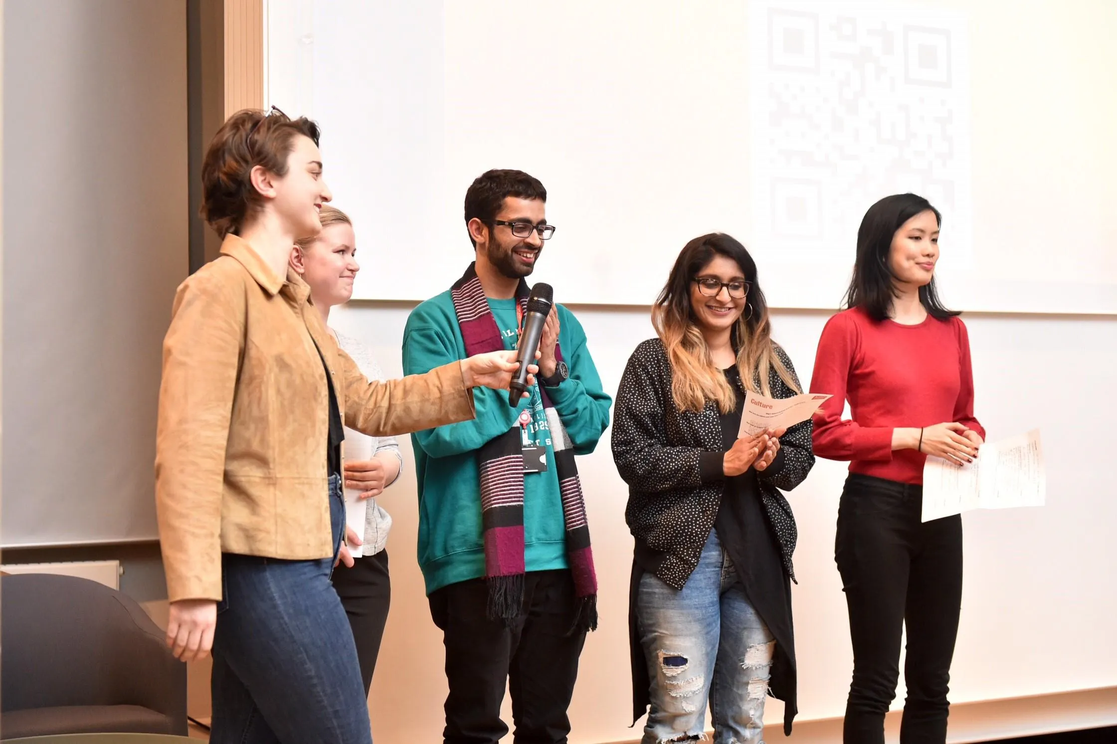 Students giving a presentation