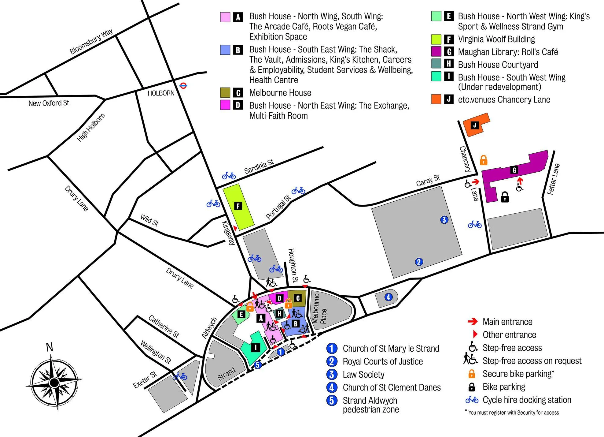 Strand Campus (Bush House) Map