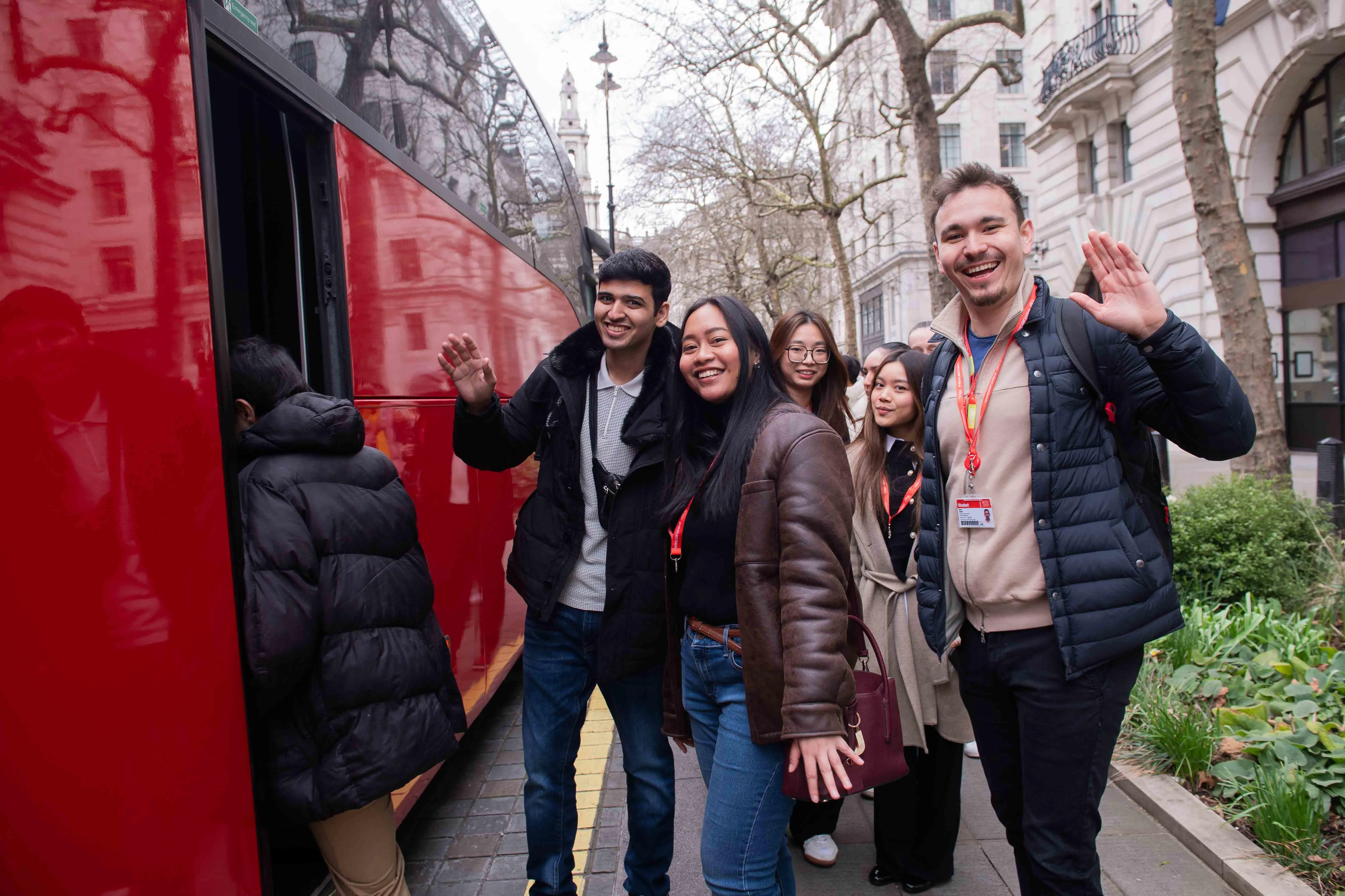 Venture Crawl attendees boarding the bus