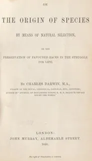 Title page of first edition of Charles Darwin's 'On the origin of species by means of natural selection'