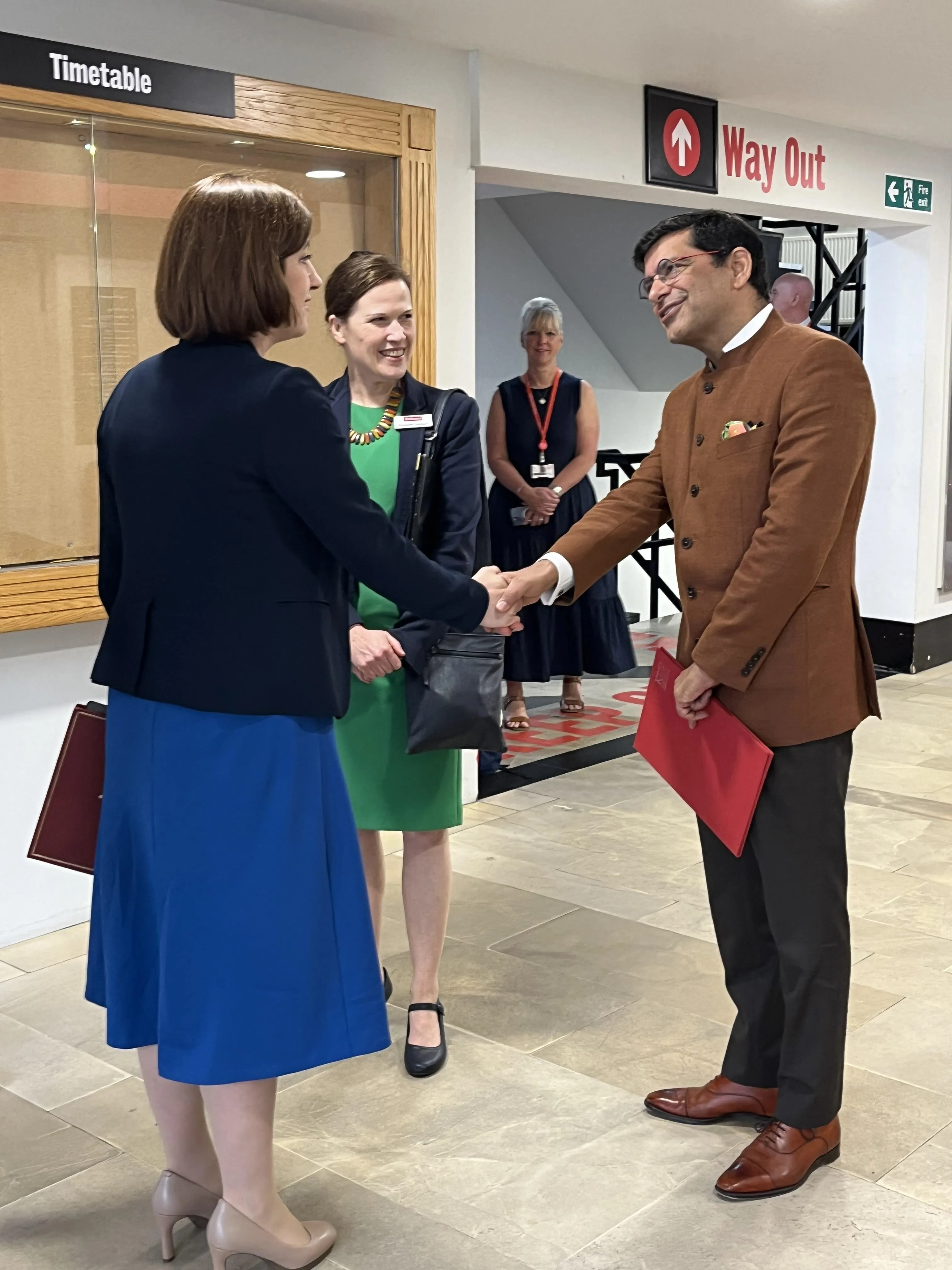 Vice-Chancellor Shitij Kapur meeting Education Secretary Bridget Phillipson