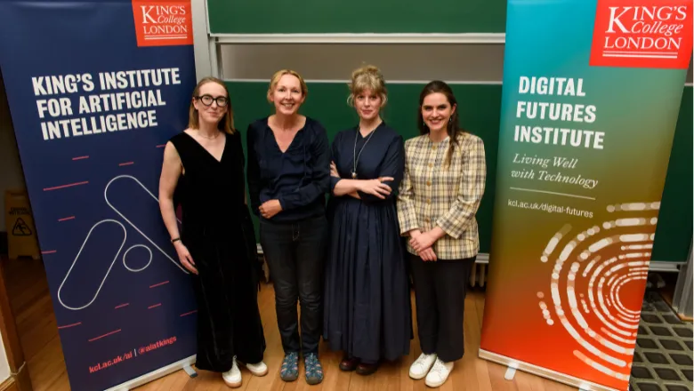 Left to right: Prof Kate Devlin, Prof Genevieve Liveley, Dr Sarah Perry and Dr Clementine Collett
