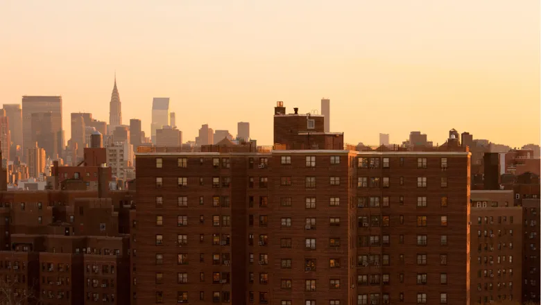 Housing projects in downtown Manhattan, New York City. Adobe Stock