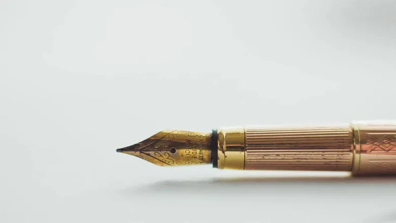 Close up image of a pen.