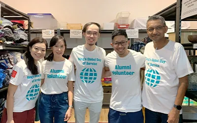 Providing clean clothing to migrant workers was the focus for alumni in Singapore