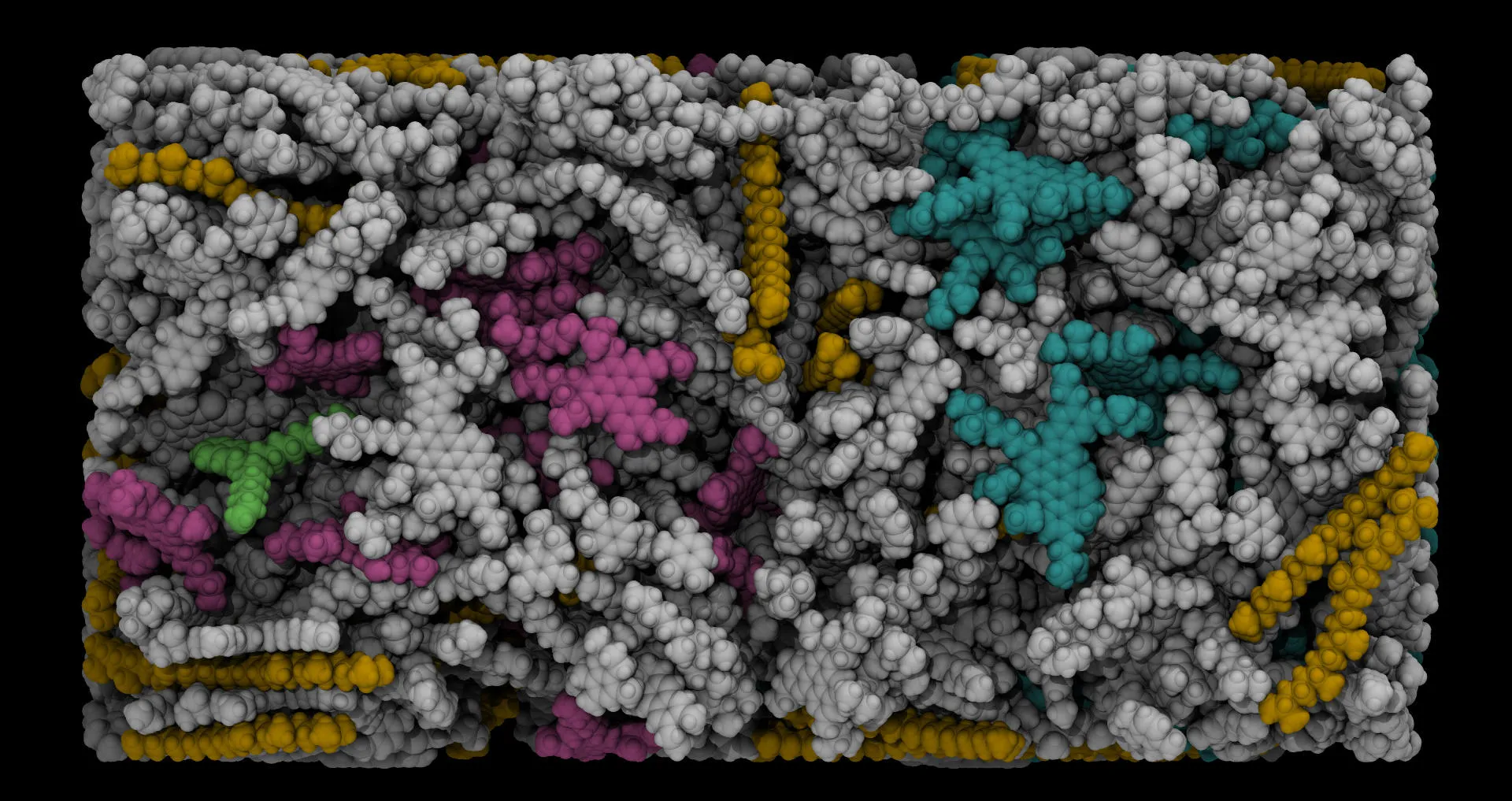 Computer simulation of asphalt