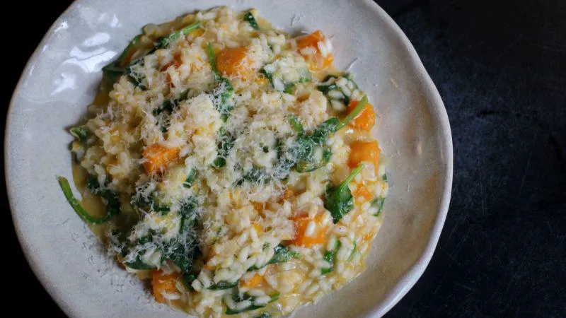 Butternut Squash and Spinach Risotto