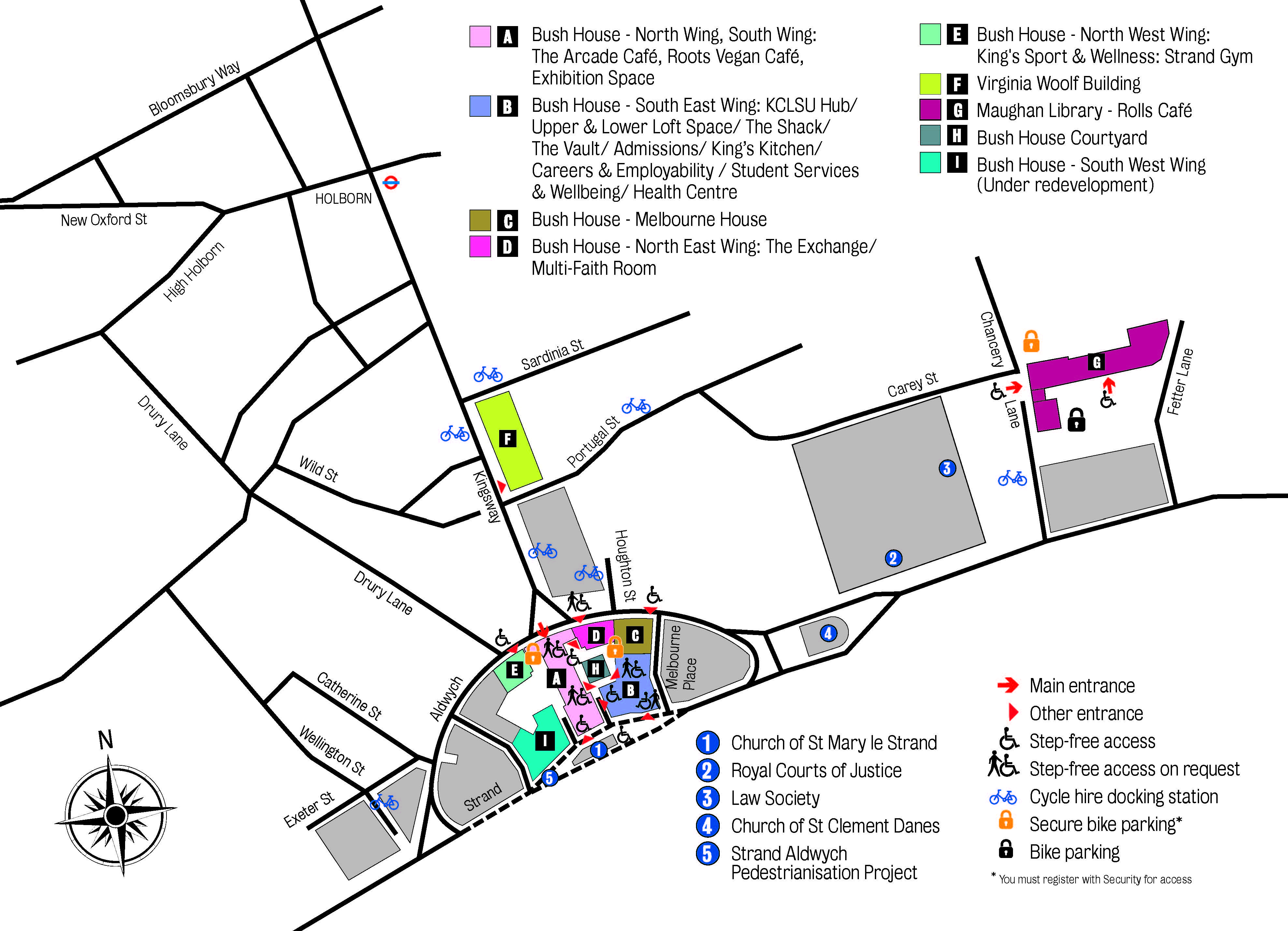 Strand Campus (Bush House) Map