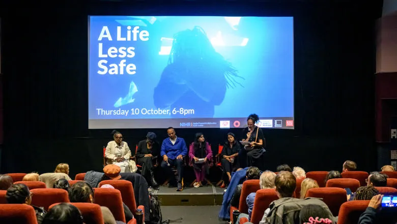 photo of panel at screening of a Life less Safe