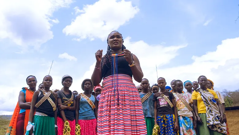 Domtila Chesang with children