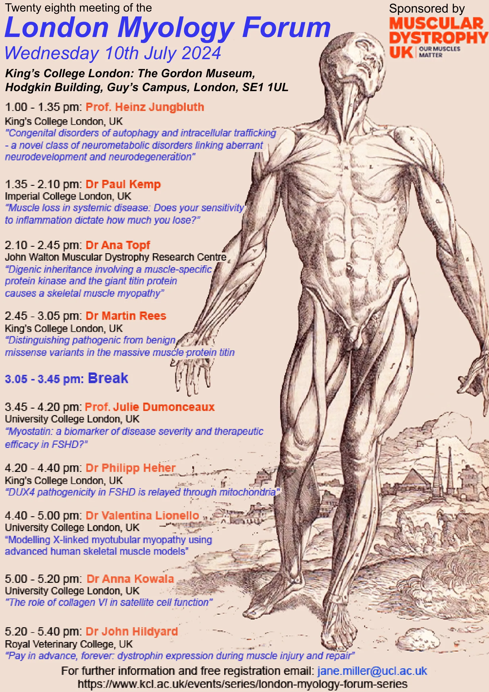 28. Twenty eighth London Myology Forum KCL 10.7.24 program 1-1