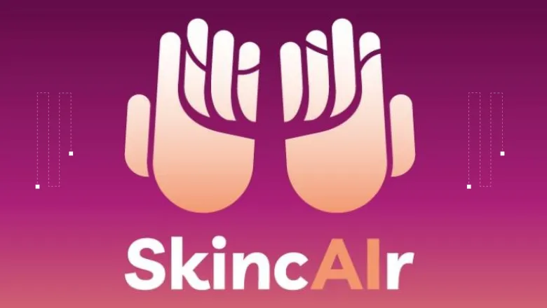 SkincAIr logo of two palms