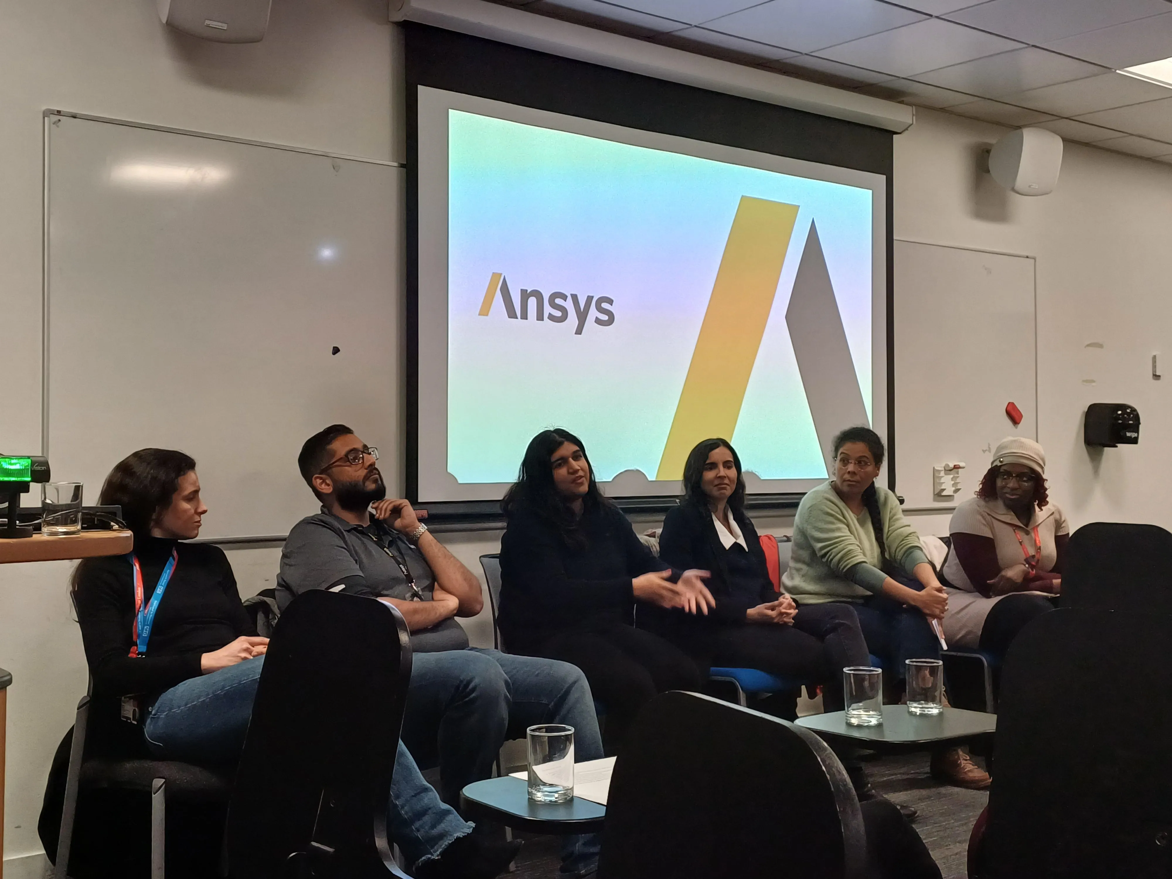 Ansys and KCL Staff panellists at the event