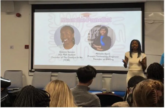 woman speaking at event