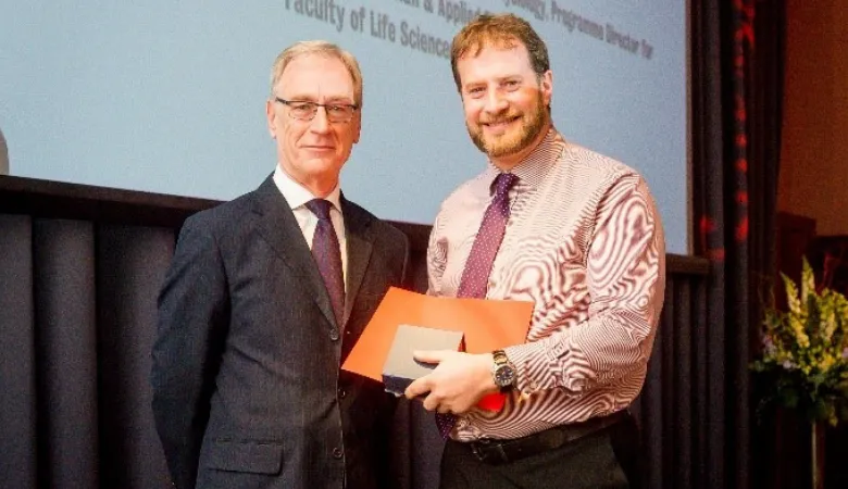 James Clarke receiving award at King's Awards 2017