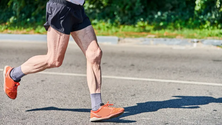 Older man running