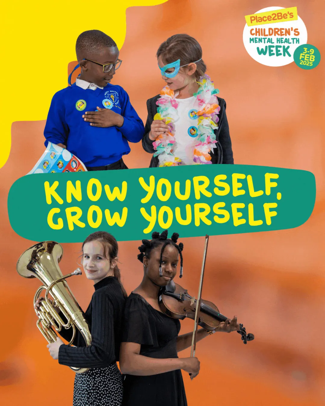 Children's Mental Health Week 2025 Know Yourself Grow Yourself portrait social media