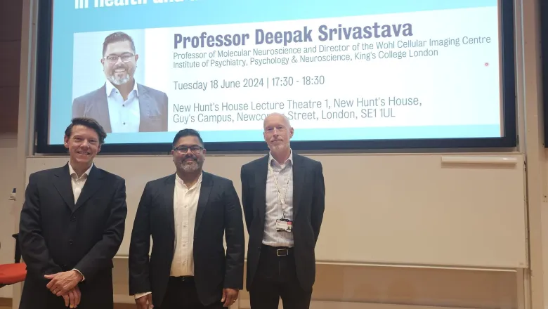 Dr Anthony Vernon, Professor Deepak Srivastava, and Professor Mark Richardson 