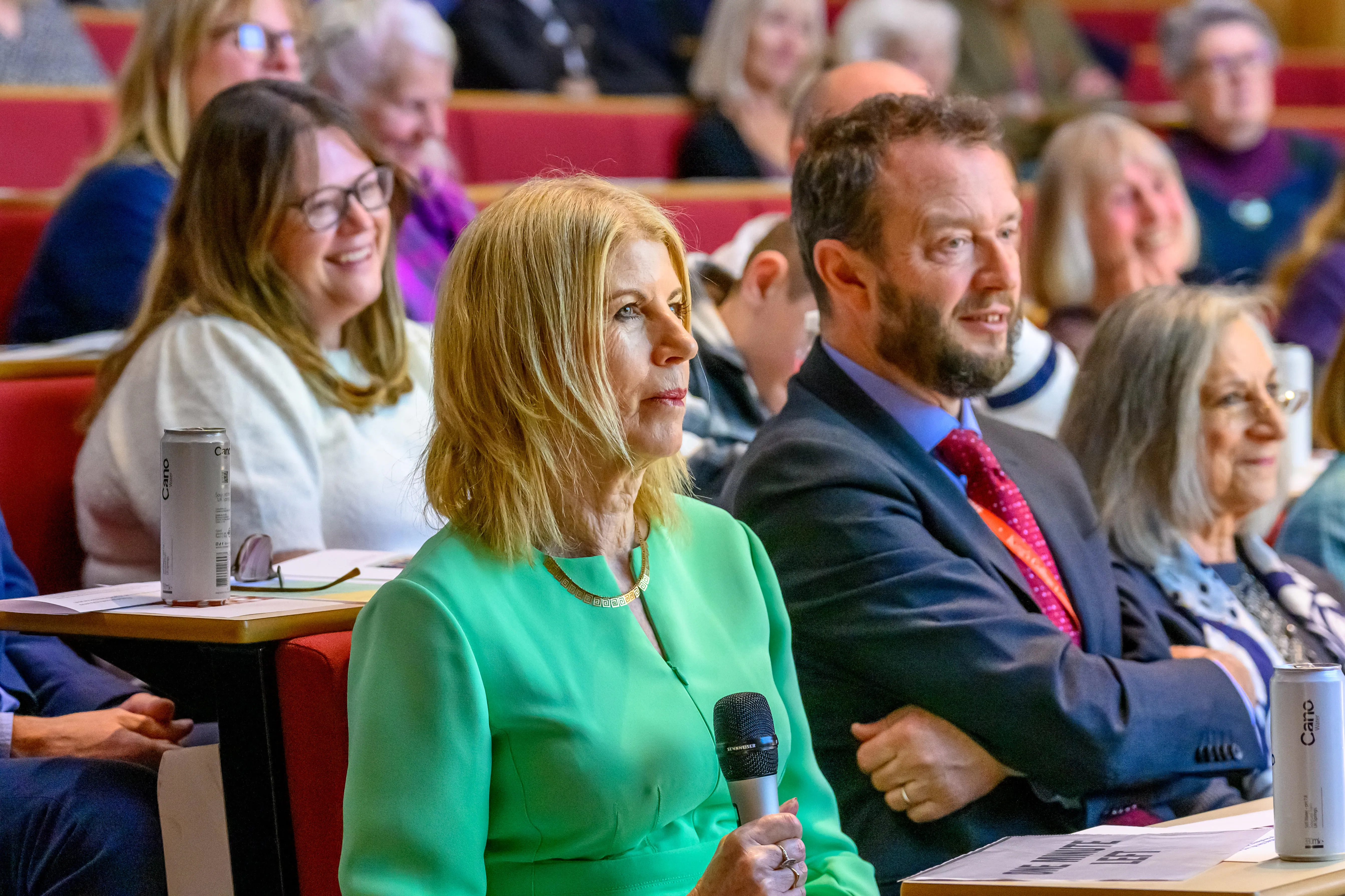 The event was introduced by the Executive Dean of the Institute of Psychiatry, Psychology & Neuroscience (right). Professor Rona Moss-Morris (Head of Department of Psychology) chaired the first session (left).