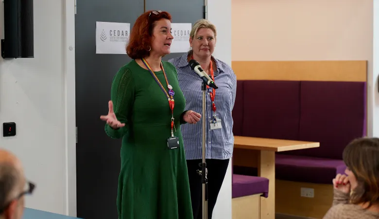 Professor Juliet Foster and Andrea Williams