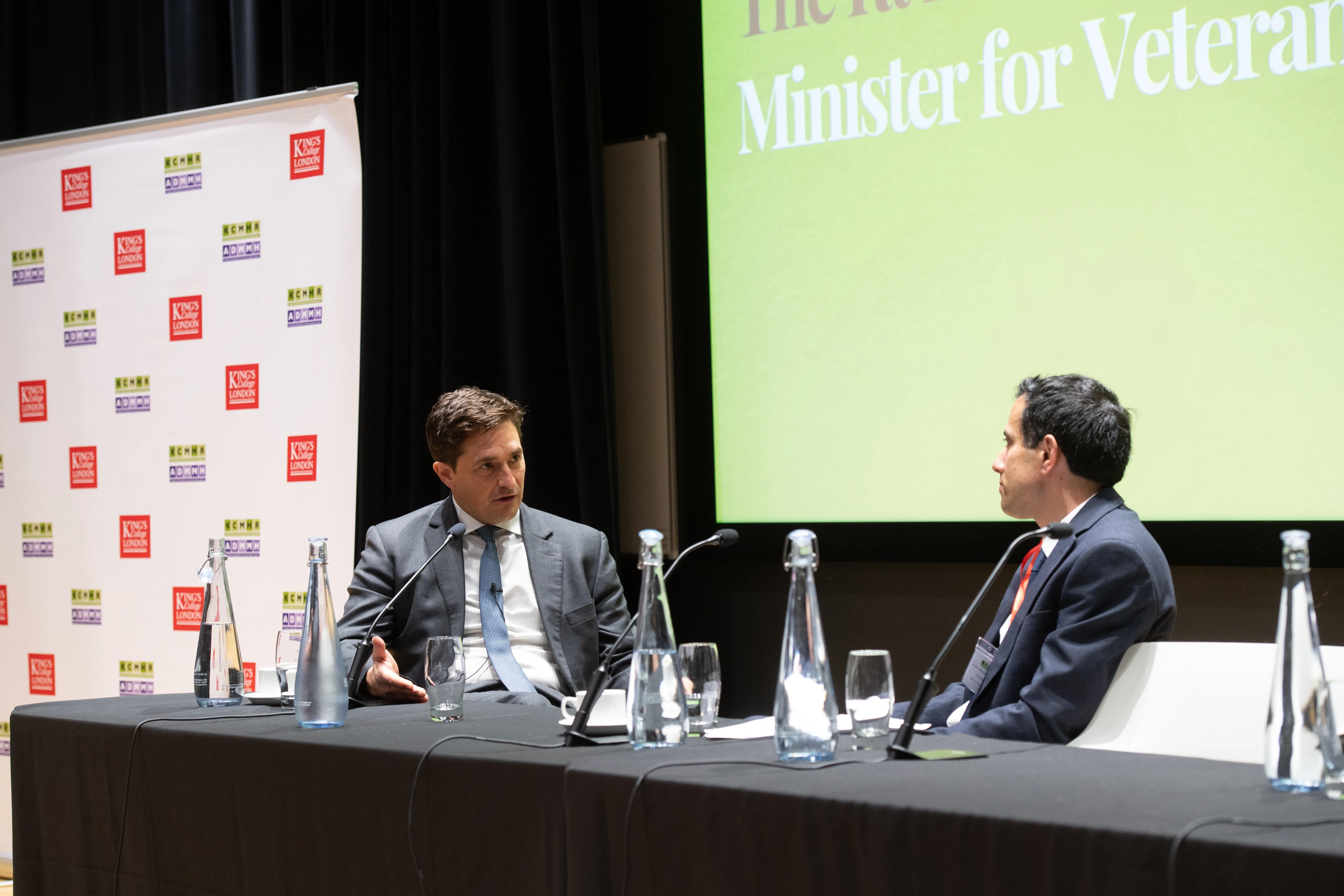 Minister for Veterans' Affairs Johnny Mercer MP and Professor Dominic Murphy