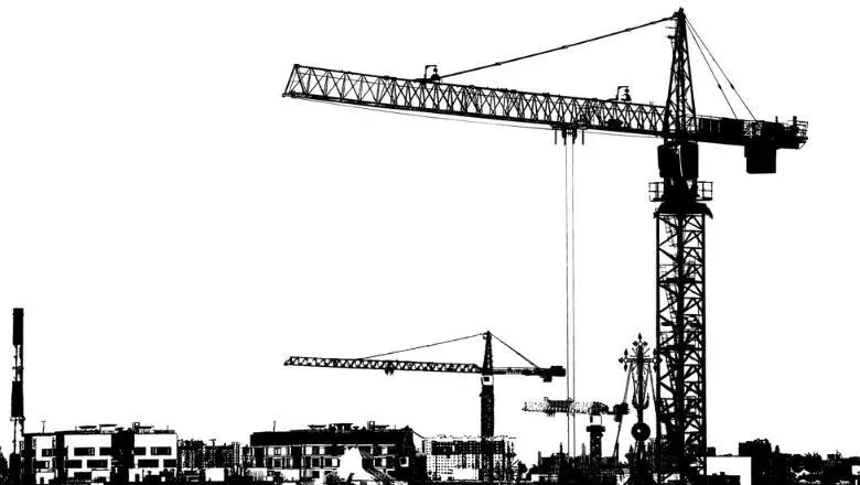 cranes-black-and-white