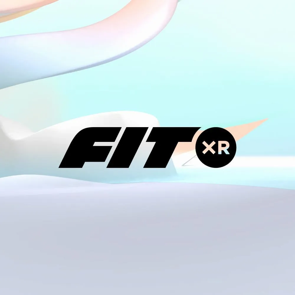 FitXR logo on a pastel background