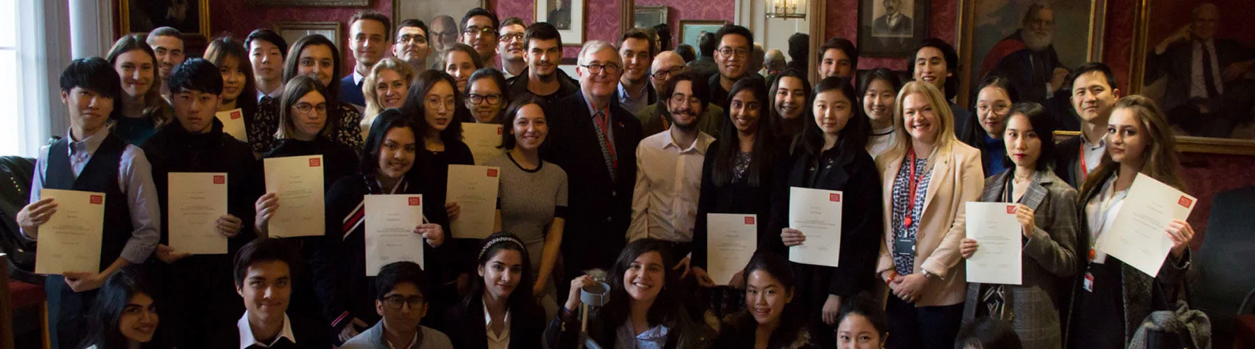 Principal Ed Byrne and the 2017 scholarship recipients at the presentation