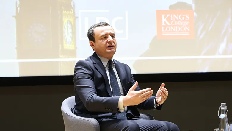 Kosovo Prime Minister Albin Kurti at the London Defence Conference