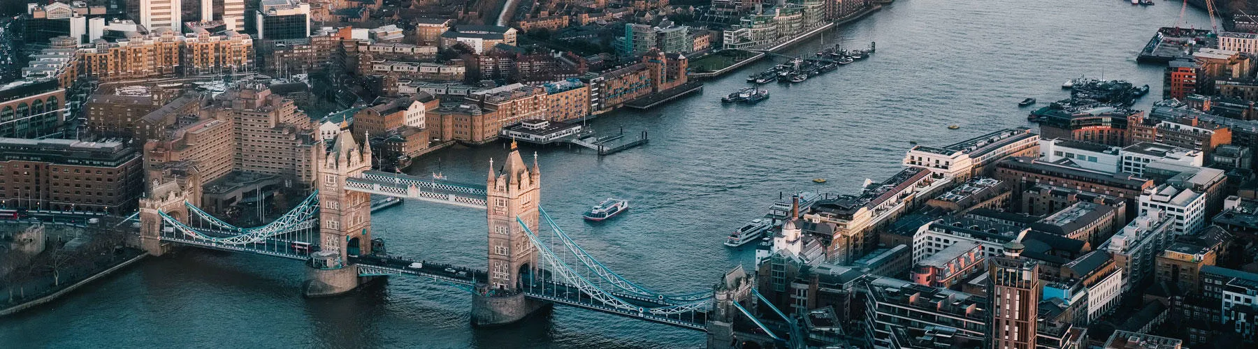 Aerial view of the London skyline