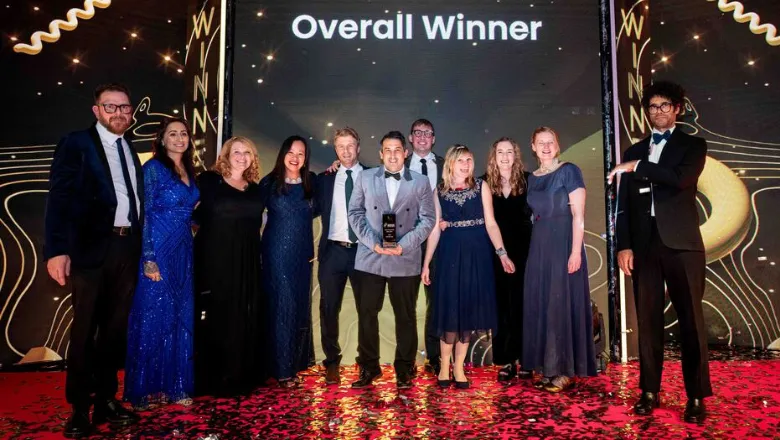 The organisational development team accept the 'Overall Winner' award at the Personnel awards 2024