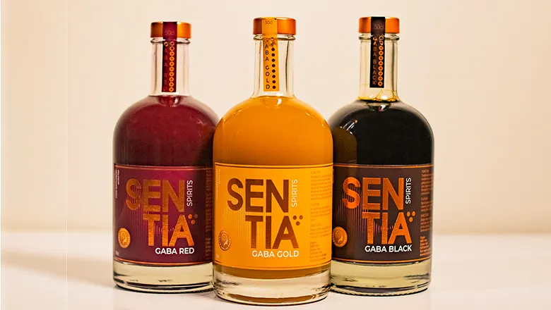 Sentia drinks range - GABA red, GABA gold, GABA black 