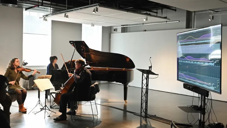 Trio performance with Hilary Sturt (violin), Ian Pressland (cellist) and Elaine Chew (piano)