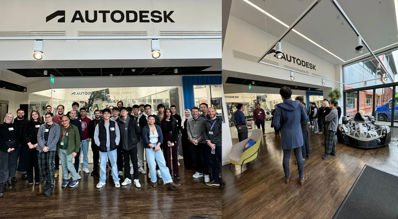 Pictures of students at Autodesk's  Advanced Manufacturing Facilities in Birmingham 