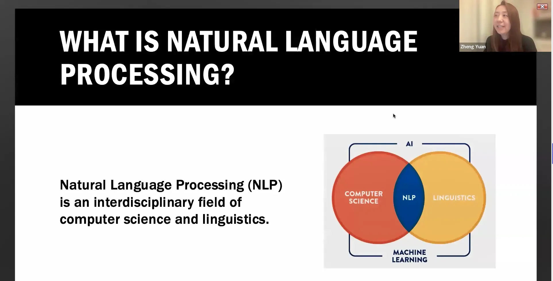 slide on natural language processing