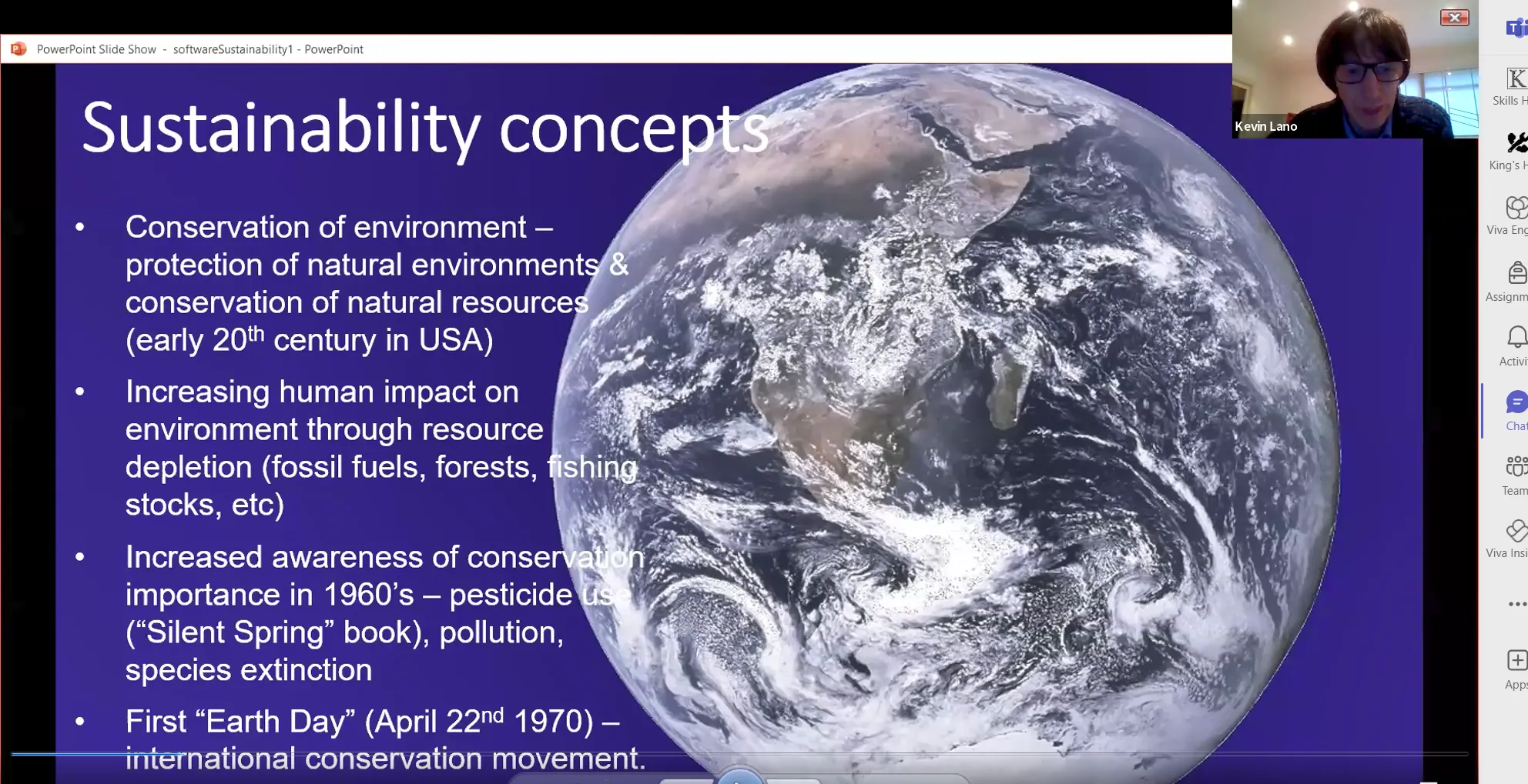 slide on sustainability