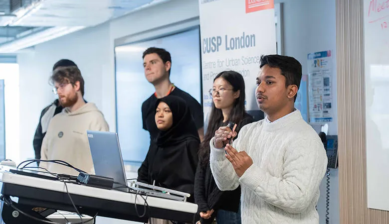 A group of students presenting their findings