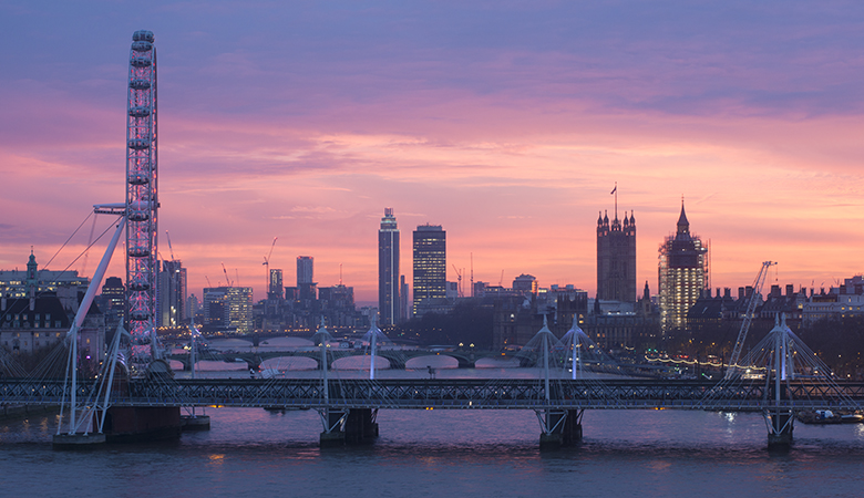 London at sunset