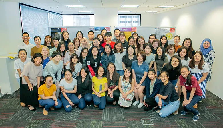 The second group of students on the Nursing BSc course at the start of their studies in January 2019 with Dr Julia Philippou (front row, fifth in from left). 