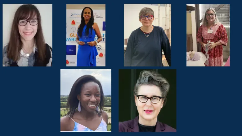 A collage of women celebrated in the Faculty of Nursing, Midwifery and Palliative Care at King's