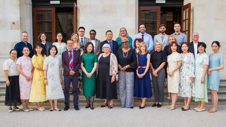 Staff outside King's for an NVHC Welcome Dinner