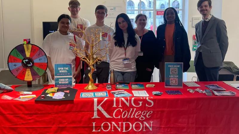 King's Student Money Mentors at a stall.