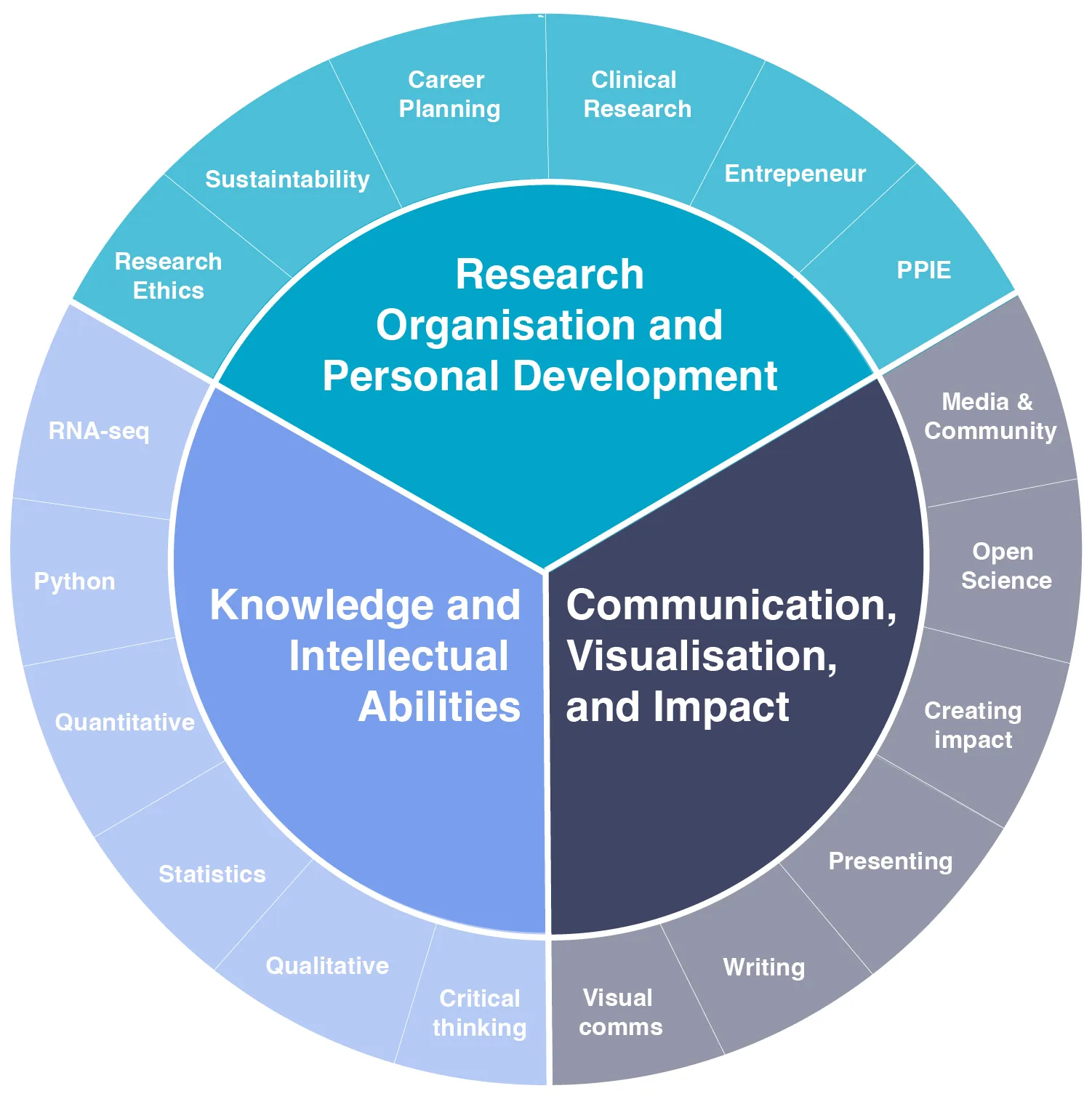 a diagram showing the three HSDTC development pillars. The details of the pillars are in the paragraph beneath this image.