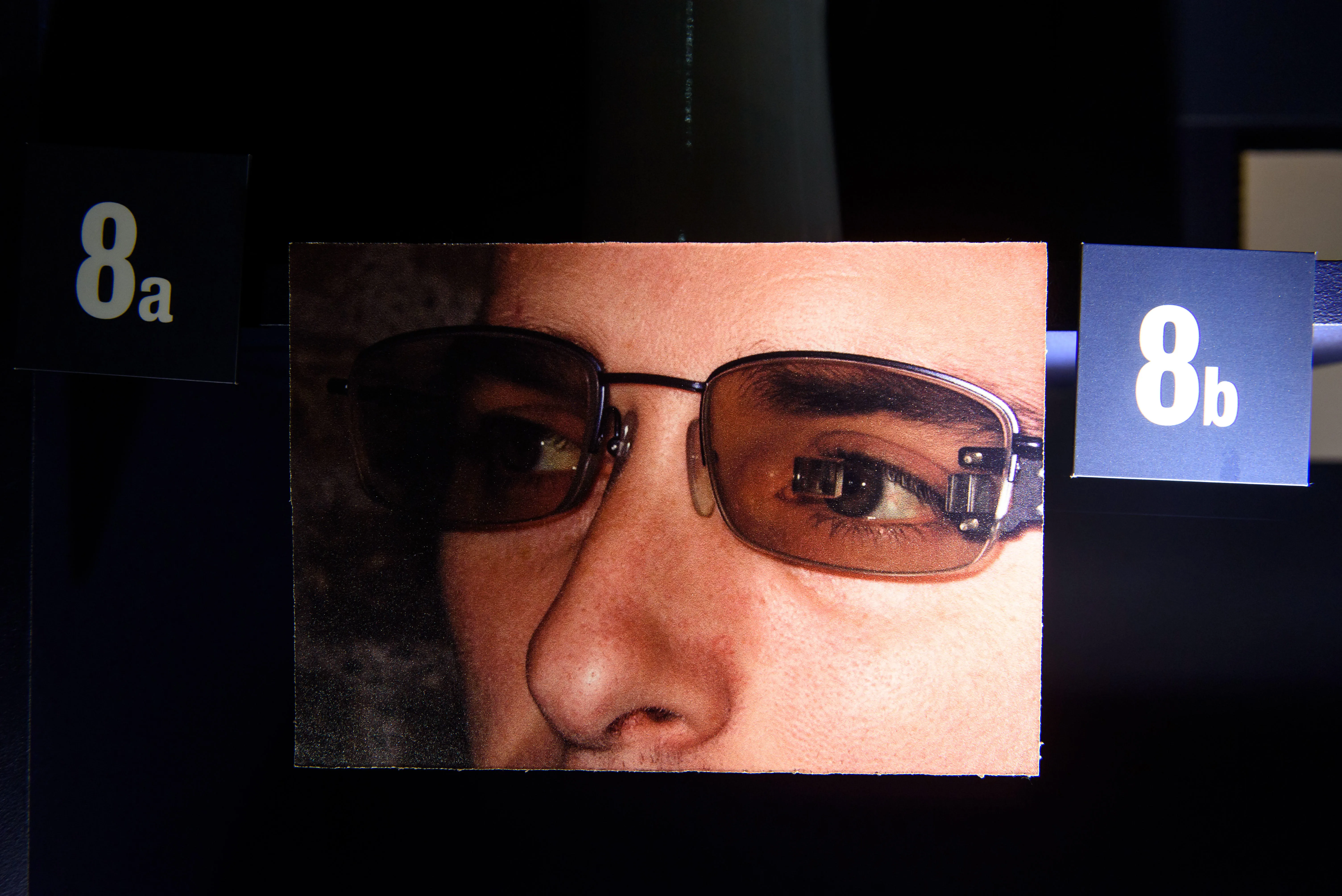 Photograph of MyoPhone Augmented Reality eyewear prototype. Photo by Richard Eaton.