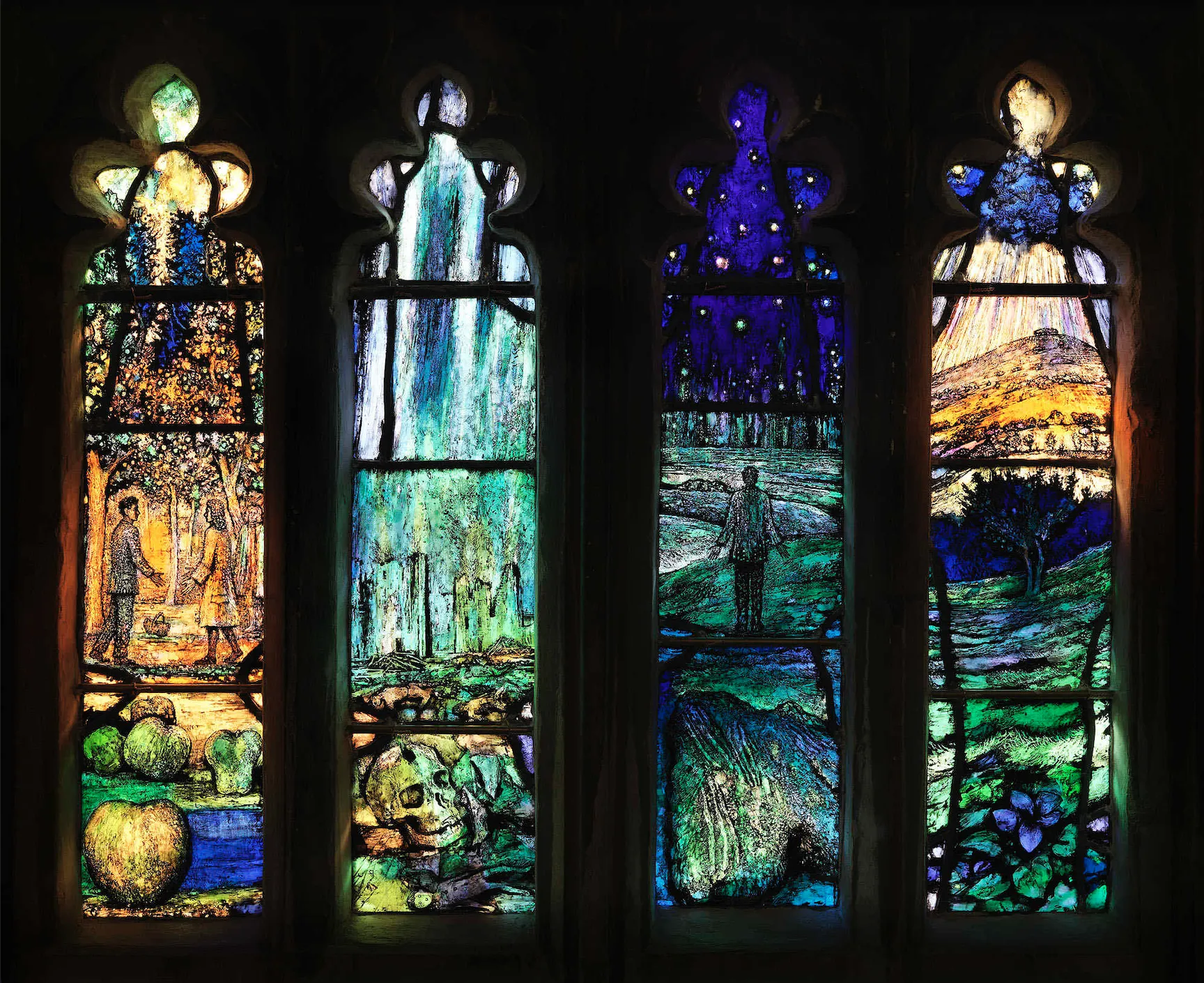 Thomas Denny, The Gerald Finzi Windows, Gloucester Cathedral, Photographs © James O. Davies and Rebecca Lane 2015-16.