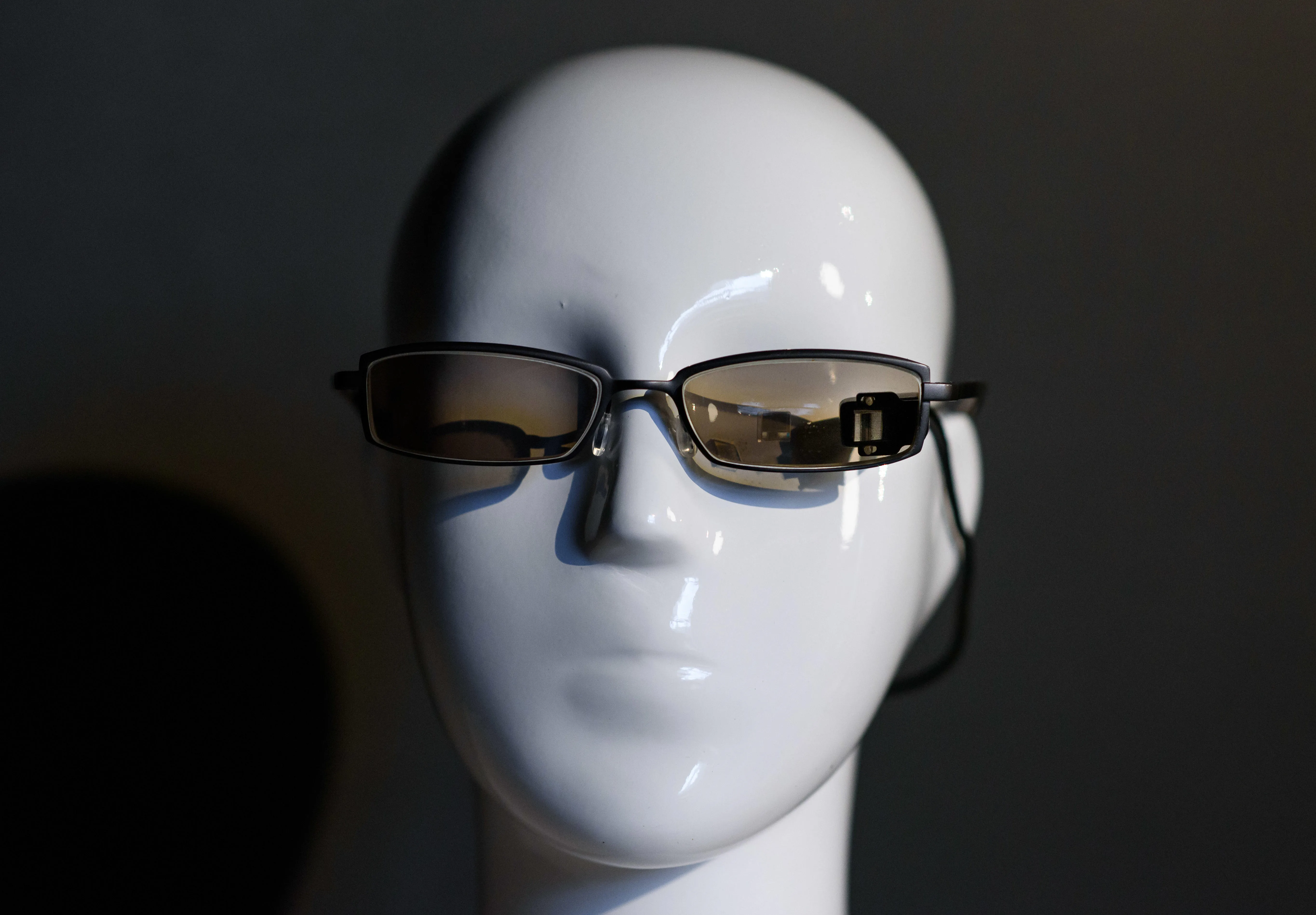 MyoPhone Augmented Reality eyewear prototype. Photo by Richard Eaton.