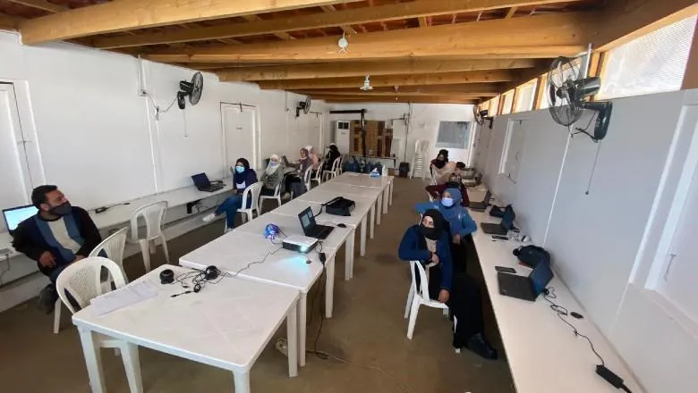 Students studying at the PADILIEA study hub based in Beqaa, Lebanon