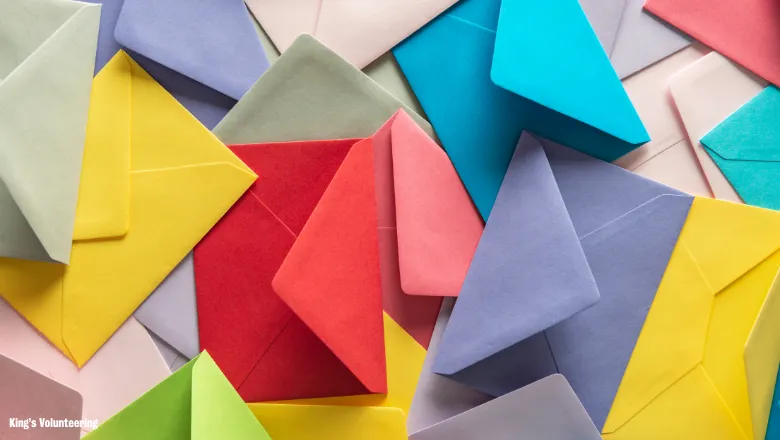 Different coloured envelopes