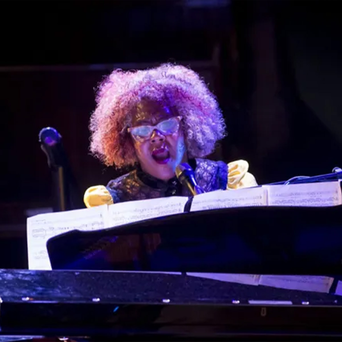 Errolyn Wallen CBE playing a grand piano